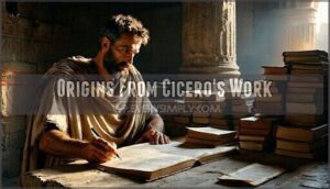 origins from cicero's work origins from cicero's work